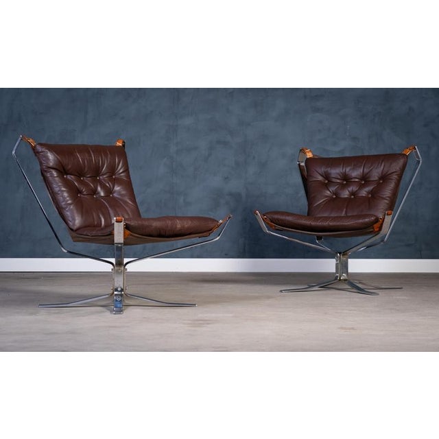 Superstar Armchairs in Leather with Steel Frames, 1970s, Set of 2 For Sale - Image 6 of 17