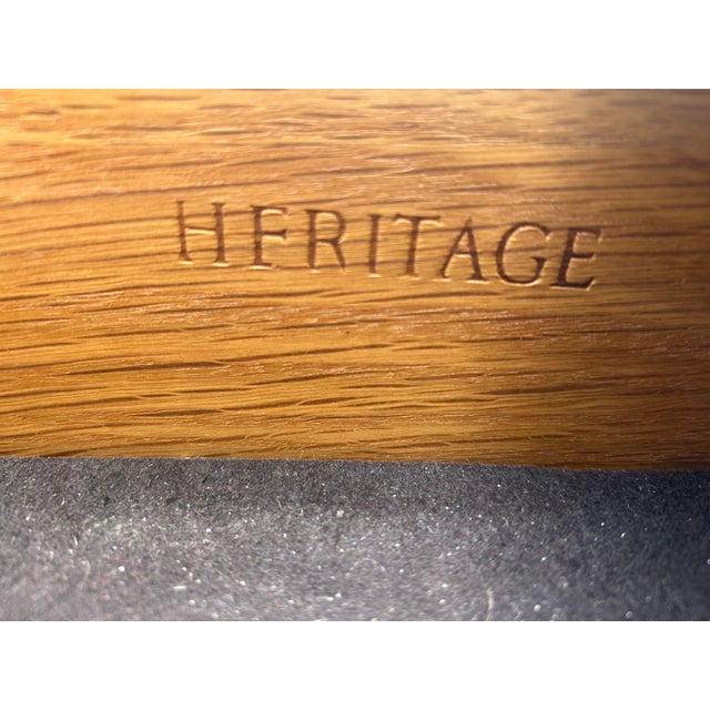 Mid 20th Century Heritage Mid-Century Buffet and Cane Wood Hutch China Cabinet. For Sale - Image 5 of 11