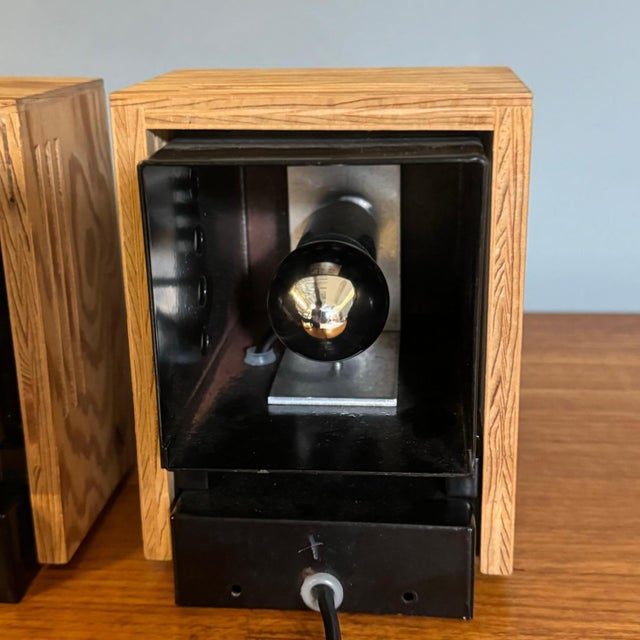 Cubism Wall Lamps attributed to Claus Bolby for Cebo Industri, 1970, Set of 2 For Sale - Image 13 of 15