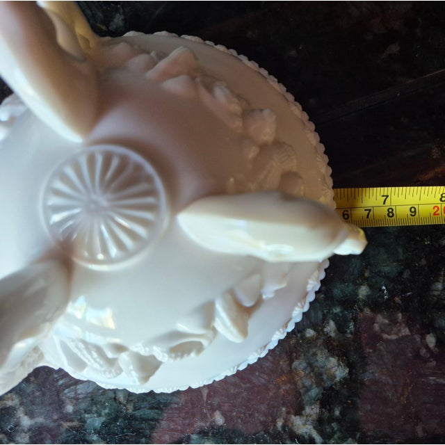 Mid-20th Century Coastal Westmoreland Pink Milk Glass "Argonaut" Covered Candy Dish For Sale In Palm Springs - Image 6 of 7