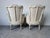 Textile Pair of Vintage Hollywood Regency French Louis XV-Style Painted & Gilt Bergère Lounge Armchairs For Sale - Image 7 of 12