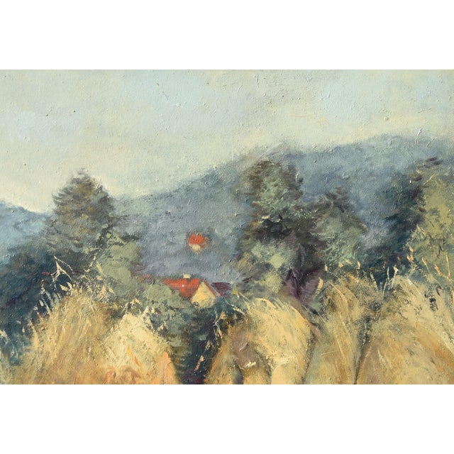 1940s Ludwig Straub, Summer Landscape, 1948, Oil on Hardboard, Framed For Sale - Image 5 of 10
