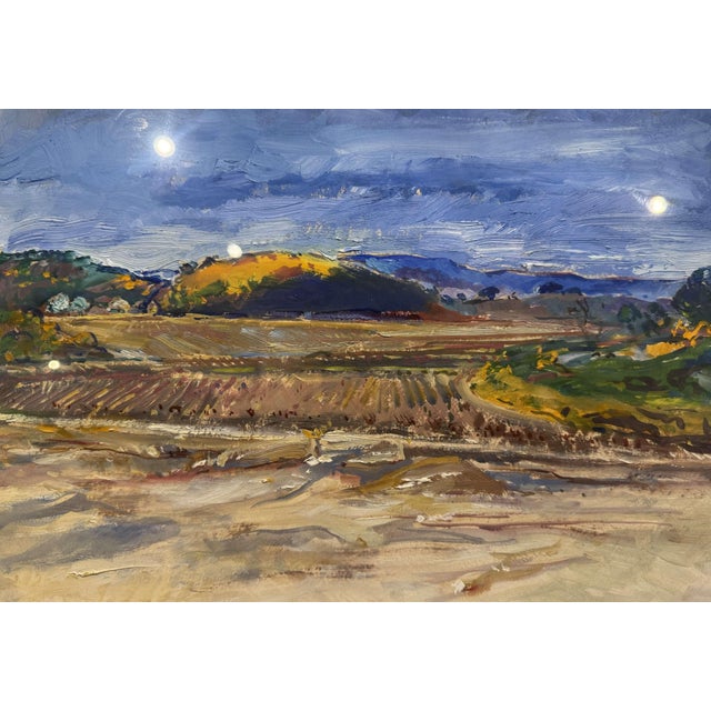 French 20th Century French Beach Painting in Giltwood Frame Signed Andre Barriere For Sale - Image 3 of 7