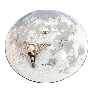 1960s Space Age Moon & Lander Flush Light For Sale