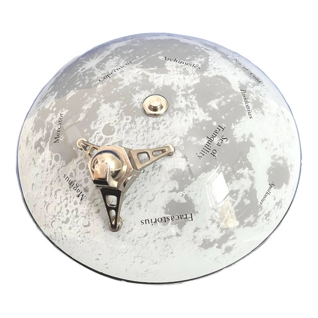 1960s Space Age Moon & Lander Flush Light For Sale