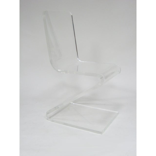 Lucite Z Chair For Sale - Image 4 of 9
