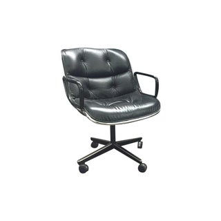 Knoll Pollock Black Leather Office Chair For Sale