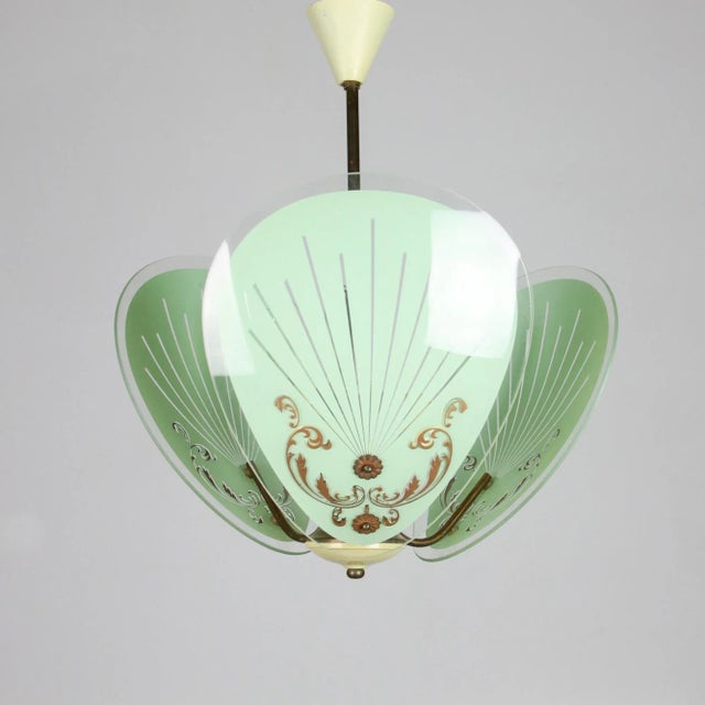 Vintage Italian Murano Glass Pendant Light, 1950s For Sale - Image 11 of 11