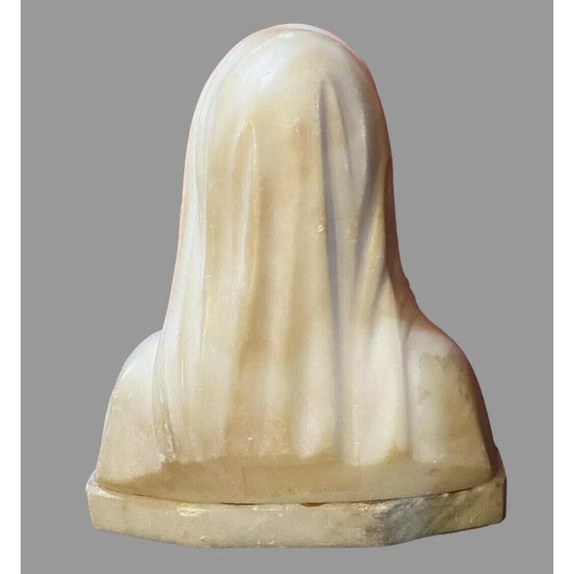 19th Century Antique Victorian Alabaster Statue Sculpture of Young Woman 19th Century For Sale - Image 5 of 8