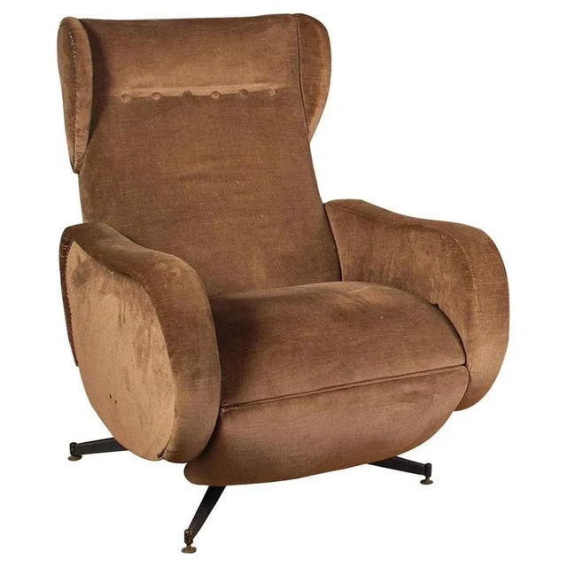 Mid-Century Italian Reclinable Lounge Chair, 1950 For Sale - Image 9 of 9
