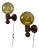 1960s Luxus Vittsjö, Impressive Wall Sconces, Dark Pine, Tinted Glass - Pair For Sale