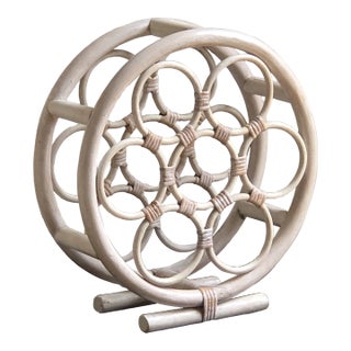 1970s Bentwood Bamboo Circular Wine Rack For Sale