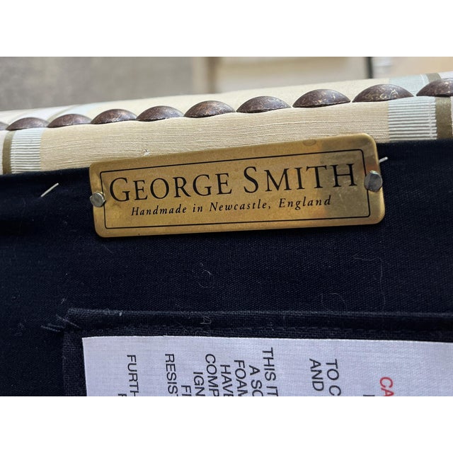George Smith Striped Ottoman For Sale - Image 12 of 12