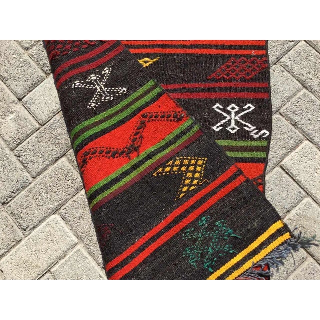 Vintage Turkish Kilim Runner - 31.5" X 112" For Sale - Image 9 of 10