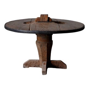 Antique Spanish Oak Side Table, 1900s For Sale