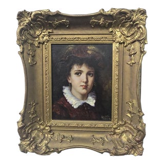 Jonny Gaston, Maria Jose Hernandez, 1955, Oil Painting on Board, Framed For Sale