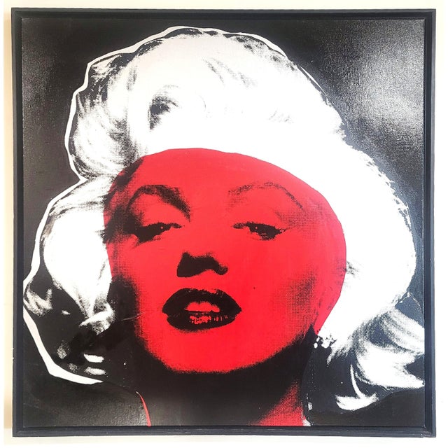 XL Original Marilyn Monroe Series Canvas Screenprint by Steve Kaufman 26/99 For Sale - Image 4 of 17