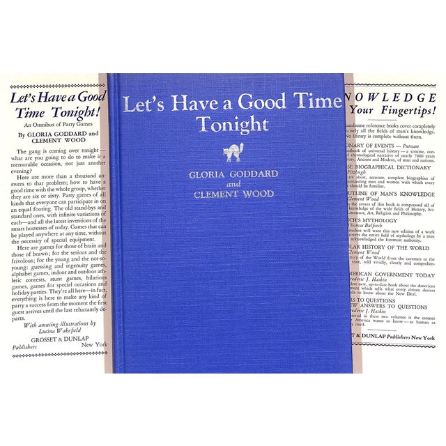 Traditional "Let's Have a Good Time Tonight: An Omnibus of Party Games" 1938 Goddard, Gloria and Wood, Clement For Sale - Image 3 of 8