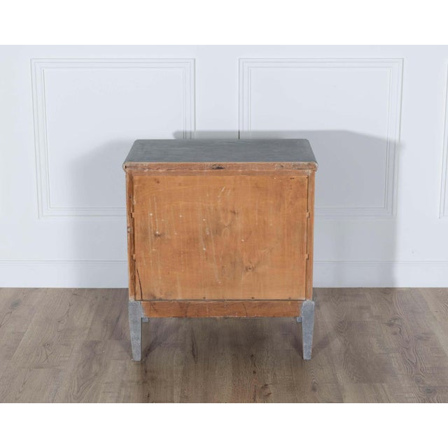 Wood Swedish Painted Chest of Drawers in Grey-Blue, circa 1920 For Sale - Image 7 of 8