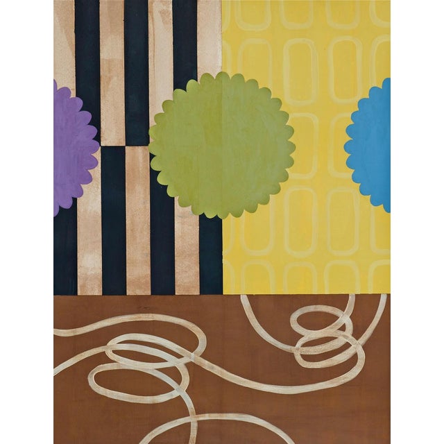 "yellow brick parade" is a bright and happy abstract geometric work on paper with patterns and shapes. It is part of...