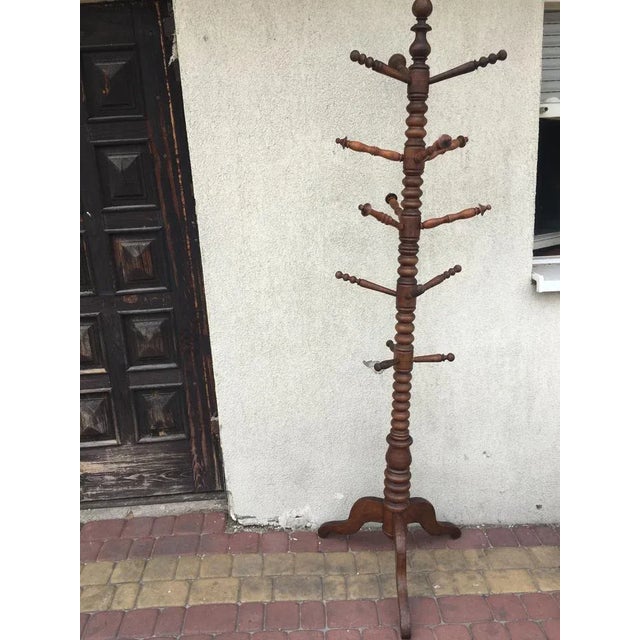 1920s Freestanding Wooden Coatstand, 1920s For Sale - Image 5 of 18
