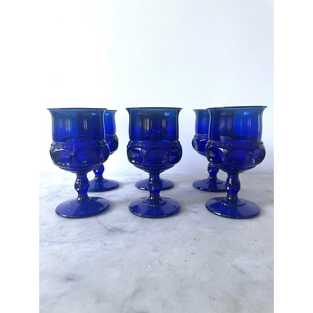 Vintage Cobalt Blue Cocktail Glasses Set of 6 Chairish
