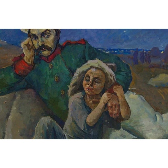 Original Oil Painting, Ukrainian Artist, Male Portrait, Socialist Realism, 1970s 100-150 For Sale - Image 6 of 6