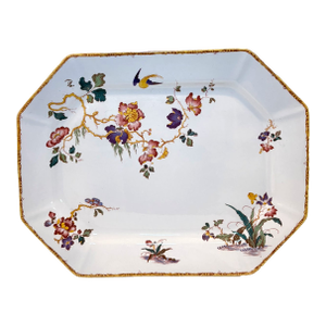 Vintage Wedgwood Devon Rose Georgetown Collection Bamboo Trim Platter