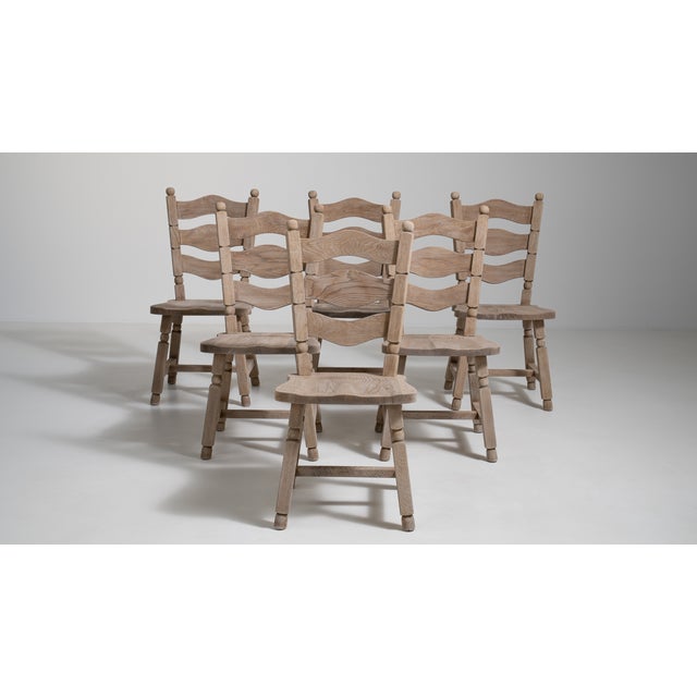 Set of Six Oak Dining Chairs, Antique, France, Circa 1970 For Sale - Image 4 of 13