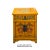This is an oriental style end table nightstand painted with the rustic distressed mango yellow surface color. A simple...