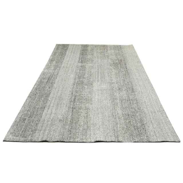 Vintage handwoven Modern kilim rug from Adana region of Turkey. Aprroximately 45-55 years old. Backed with good quality...