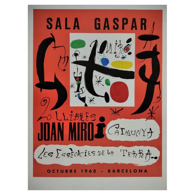 Joan Miro, Sala Gaspar: Essences of the Earth, 1968, Lithograph, Framed For Sale