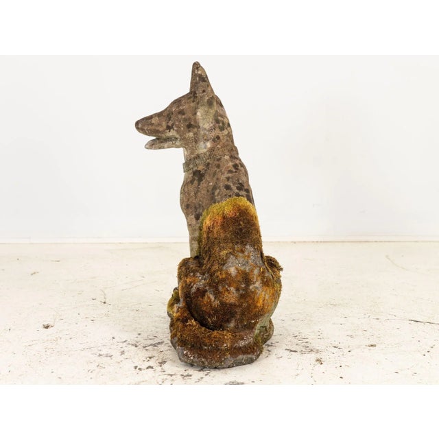 English Concrete Shepherd Dog Garden Ornament, English Mid 20th Century For Sale - Image 3 of 7