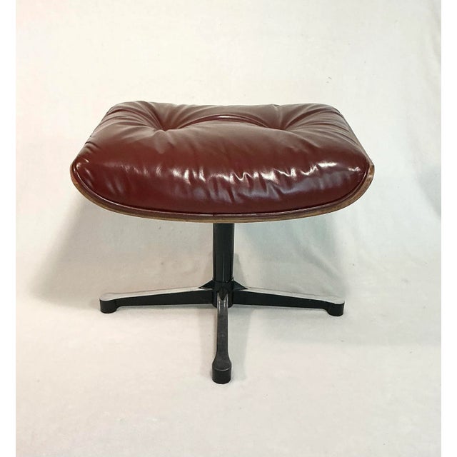 Eames Charles and Ray for Herman Miller style ottoman from the 1970’s. Upholstered in Burnt Sienna genuine tufted leather....