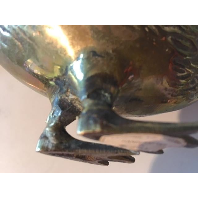 Pair Vintage Mid Century Brass Pheasant Bird Statues For Sale - Image 10 of 12