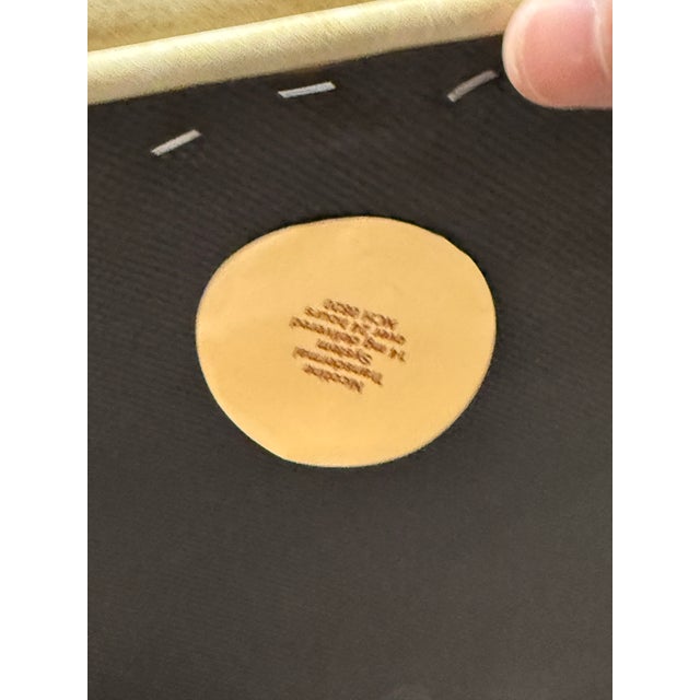 Benchmade Tipped Ivory Leather Arm Chair For Sale - Image 10 of 12