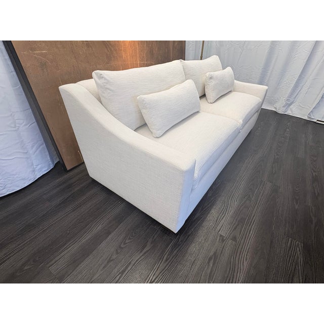 Rh Belgian Classic Slope Arm 2-Cushion Sofa – 7' | Classic Depth | Perennials® Performance Textured Linen Weave | Natural For Sale - Image 9 of 18