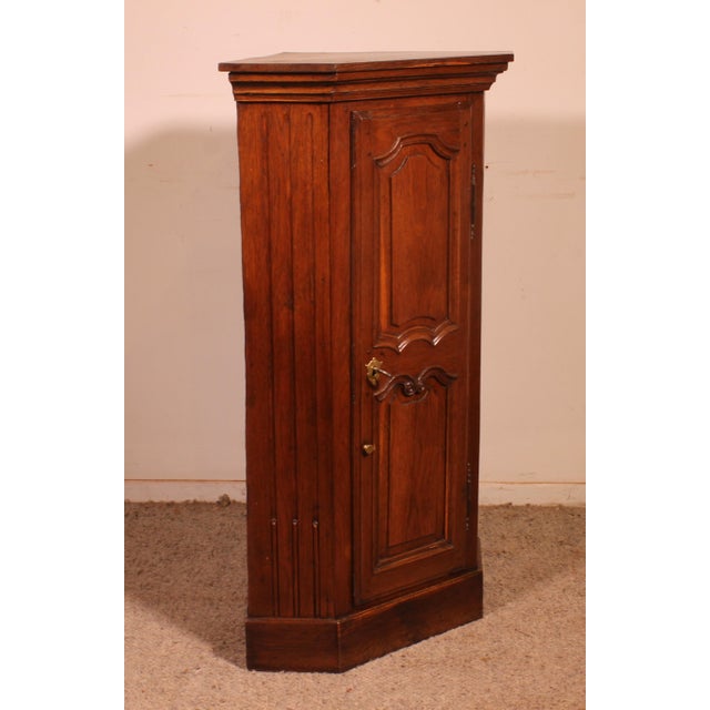 18th Century Louis XV Style Oak Corner Cabinet For Sale - Image 5 of 9