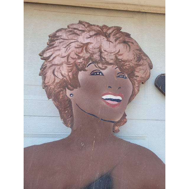 1960s Vintage 1960's 7-Foot Tall Hand Painted Plywood Cutouts - Ike & Tina Turner Revue For Sale - Image 5 of 18