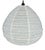 Japanese-Style Teardrop-Shaped Pendant Light in Rattan and Natural Linen, 1980s For Sale