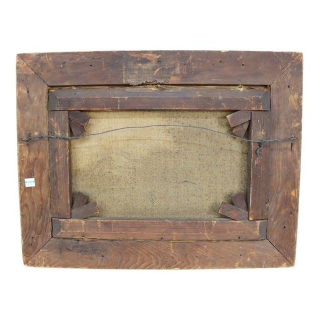Oil on Canvas Landscape Painting With Original Gilt Wood Frame 19thC For Sale - Image 4 of 10