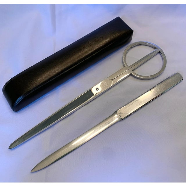 J.A.Henckels Scissor & Letter Opener Leather Case Desk Set - 3 Piece Set For Sale In Cincinnati - Image 6 of 6