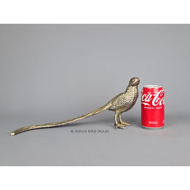 Silver 15" Pair of Antique French Silverplated Spelter Pheasant Sculptures For Sale - Image 8 of 10