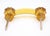 Pair of Vintage 4.25 In. Amber Glass Bridge Cabinet Pulls For Sale - Image 6 of 6