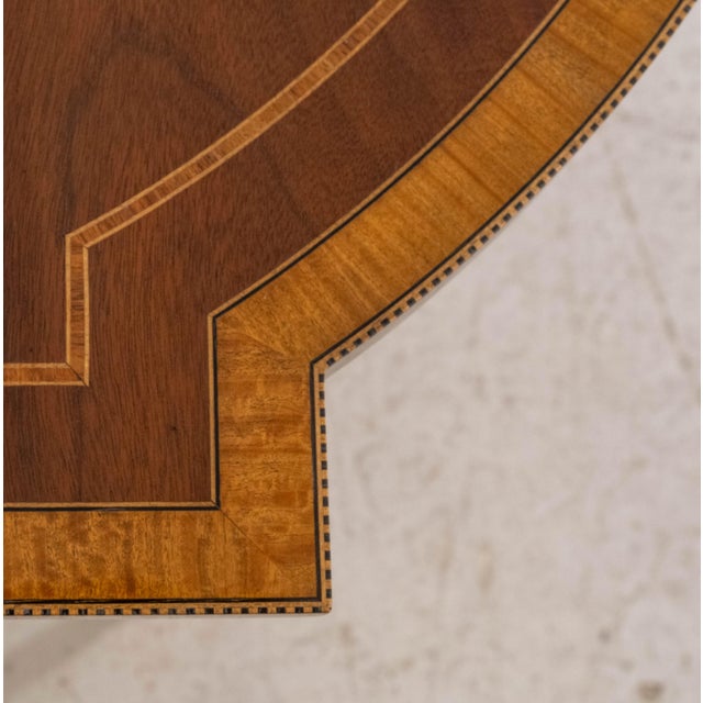 1980s Baker Flame Mahogany Bow Front Stately Homes Sideboard For Sale - Image 5 of 18