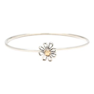 Tiffany & Co Paloma Picasso Floral Bangle Bracelet, Sterling Silver, 6.5 Inches For Sale