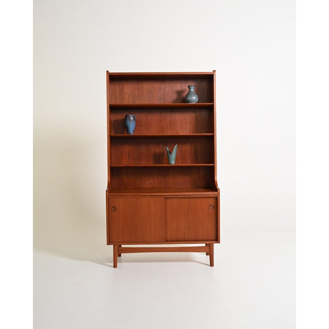 Teak Bookcase by Johannes Sorth for Bornholms Møbelfabrik, 1960s For Sale - Image 6 of 10
