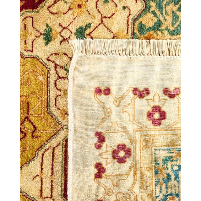 2000 - 2009 Mogul, One-of-a-Kind Hand-Knotted Area Rug in Ivory, 9' 2" x 12' 0" For Sale - Image 5 of 8