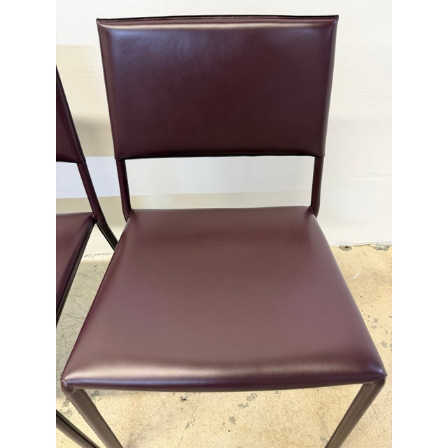 Leather Wrapped Dining Chairs by Frag, Italy 2000s - Set of Four For Sale - Image 12 of 18