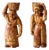 Mid-Century Wood Folk Art Basket Carrying Figures For Sale